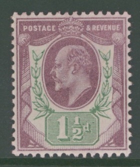 1902 1½d Dull Purple + Green  SG 221 A Superb Fresh U/M example
