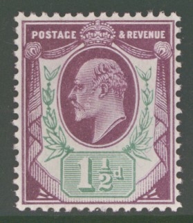 1902 1½d Slate Purple + Bluish Green  SG 224  A Superb Fresh U/M example