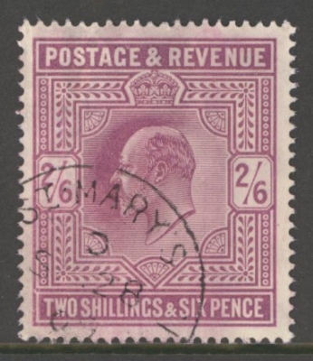 1902 2/6 Pale Dull Purple SG 261  A Superb Used example