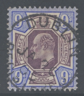 1902 9d Slate Purple + Ultramarine SG 251 A Very Fine Used example