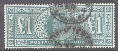 1902 £1 Dull Blue Green SG 266  A Fine Used well centred example. Cat £850