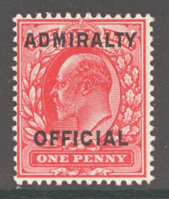 1902 Admiralty Official 1d Scarlet SG O108 A Superb Fresh U/M example