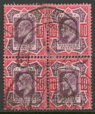 1911 10d Dull Reddish Purple + Carmine SG 311