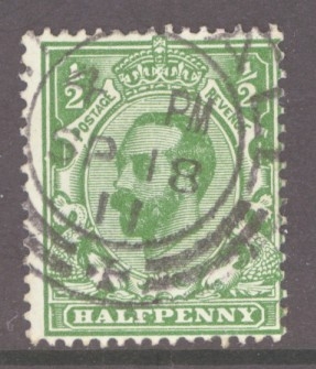SG 322 1911 ½d Green (Crown Wmk) Die A 