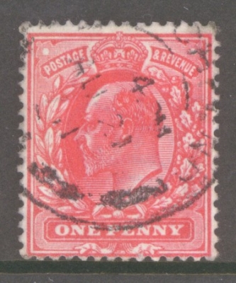 1911 1d Aniline Pink SG 275 A Very Fine Used example with Superb Colour. Cat £400+