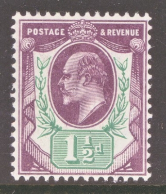 1902 1½d Slate Purple + Bluish Green SG 224 A Superb Fresh U/M example.