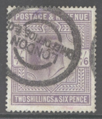 1911 2/6 Dull Greyish Purple SG 315  A Good - Fine Used example cancelled by a London Rubber CDS
