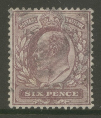 1911 6d Dull Purple on Dickinson Paper SG 301  A Fine Lightly Used example