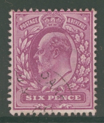 1911 6d  Royal Purple SG 295  A very fine used example with superb colour