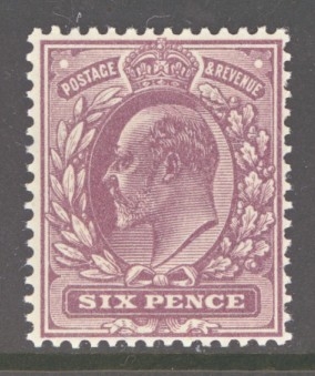 1911 6d Dull Purple on Dickinson Paper SG 301  A Superb Fresh U/M example