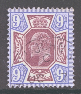 1911 9d Reddish Purple + Light Blue SG 306 A Superb Used example