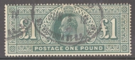 1911 £1 Deep Green SG 320  A Fine Used example. Cat £750