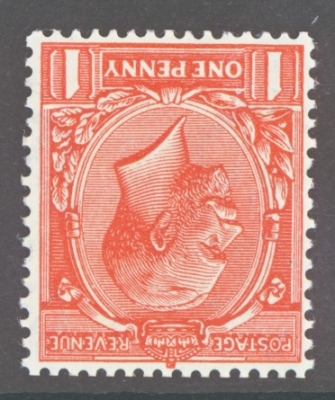 1912 1d Scarlet Vermilion SG 361. A Superb Fresh U/M example with Inverted watermark