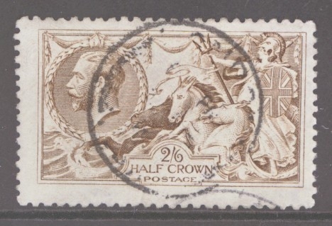 1915 2/6 Grey Brown (Worn Plate) SG 407 A Very Fine used example