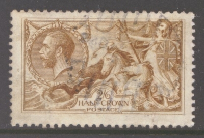 1915 2/6 Yellow Brown  SG 406. A Fresh Well Centred  example lightly cancelled. Cat £225
