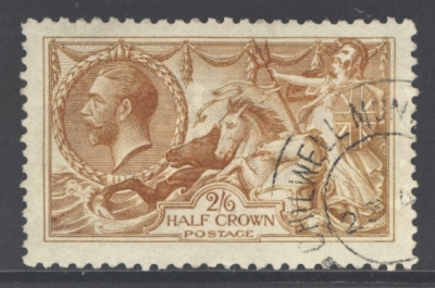 1915 2/6 Yellow Brown SG 406. A Superb Used example in a bright shade