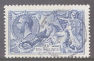1918 10/- Dull Grey Blue SG 417 A Very Fine Used example