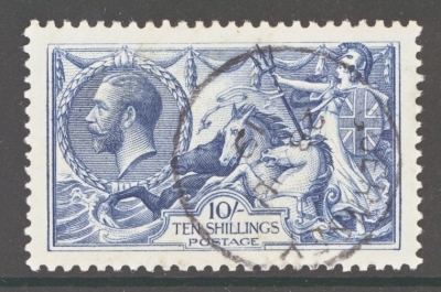 1918 10/- Dull Grey Blue SG 417 A Very Fine Used example