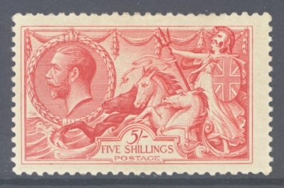 1918 5/- Rose Red SG 416 A Fresh M/M example