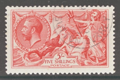 1918 5/- Rose Red SG 416 A Superb Used example