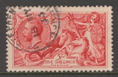 1918 5/- Rose Red SG 416 A very fine used example