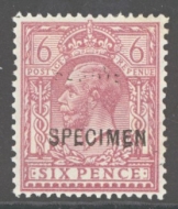 1924 6d Purple SG 426a overprinted Specimen Type 26. A Fresh Lightly M/M example. Cat £800