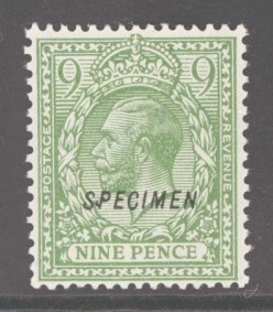 1924 9d Green SG 427s Overprinted Specimen Type 23  A fresh U/M example