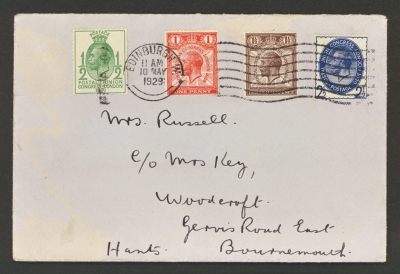 1929 PUC set of 4 on a plain FDC cover with Edinburgh cancel