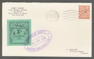 1933 12th April Great Western Railway Air Services First Flight - South Wales to Devon with 3d PrePaid Newspaper Parcel stamp