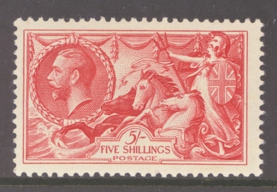 1934 5/- Rose Red SG 451  A Superb fresh unmounted mint example