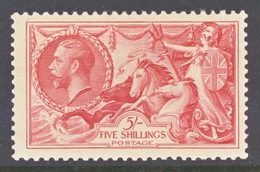 1934 5/- Rose Red SG 451  A fresh unmounted mint example