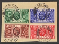 1935 Jubilee Set on piece cancelled on the First Day of Issue
