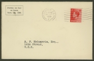 1936 14th Sept  King Edward V111 1d on First Day Cover with typed address cancelled by a London EC machine cancel