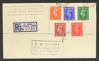 1951 ½d - 2½d New colours on a neat First Day Cover