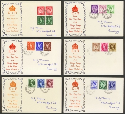 1952 Tudor Wilding set on Illustrated First Day Covers