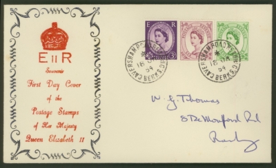 1953 18th July 4d 1/3 + 1/6  on illustrated First Day Cover Reading CDS A neat and tidy cover.