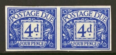 1954 4d Postage Due Variety imperf SG D43a