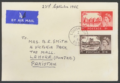 1955 2/6 + 5/- Waterlow Castles on FDC with Loughborough CDS of 23rd Sept 1955