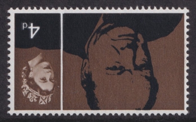 1965 Churchill 4d variety Inverted Watermark SG 661wi