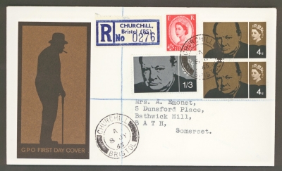 1965 Churchill ord on Post Office cover cancelled by Churchill CDS