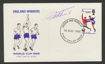 1966 World Cup England Winners on FDC with Harrow - Wembley FDI Signed Geoff Hurst