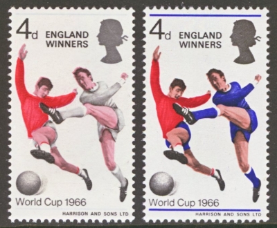 1966 4d England Winners SG 700 variety Missing Blue from Shirt, Shorts and socks