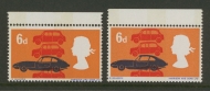 1966 6d Technology SG 702 variety with two extra broad phosphor bands