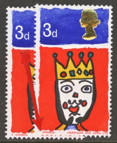 1966 3d Christmas variety Missing T from name SG 713c - Cat £25