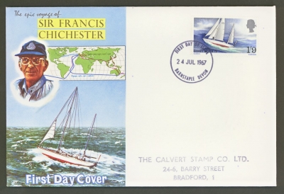 1967 Chichester on typed Connoisseur FDC with Barnstaple FDI