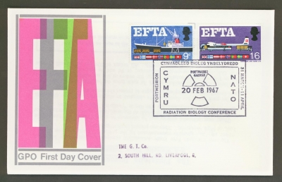1967 EFTA ord on GPO cover with Radiation Conference FDI
