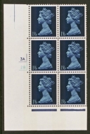 SG 743vb 1/6 Prussian Blue Cyl Block
