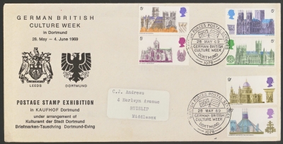 1969 Cathedrals on BFPO cover with German Culture Week FDI