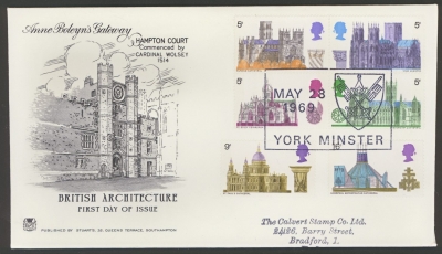 1969 Cathedrals on Stuart cover with York Minster Cathedral FDI