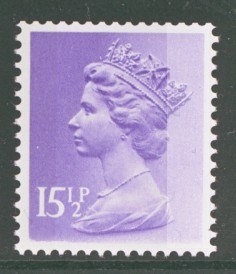 15½p Machin SG X907 with one Right Phosphor Bands - it Should have  2 bands SG Spec U237d